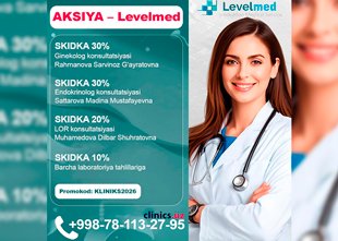 QAYNOQ AKSIYA Levelmed klinikasida!
